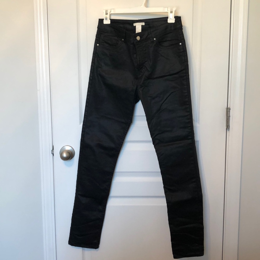 Black shimmer pants